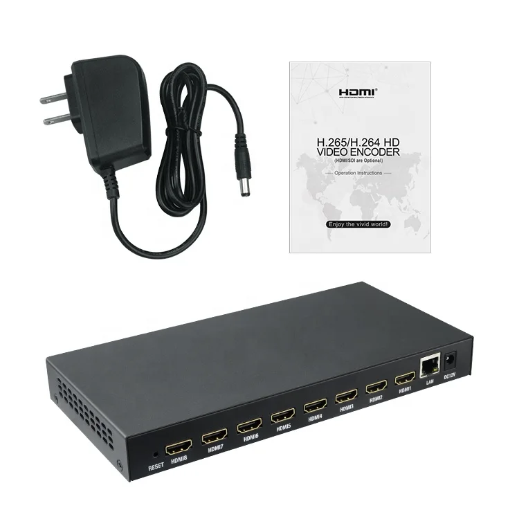 8 каналов 1080P H.264 HDMI кодировщик радио и tv-вещательное оборудование для трансляции