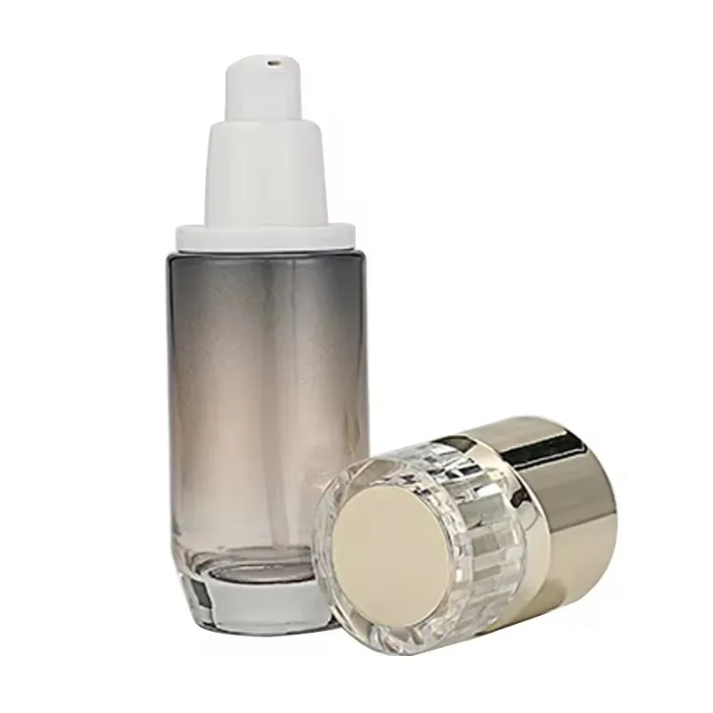 Luxury glass container50g50ml100ml120ml packaging Irregular cosmetic skincare packaging with pump&spray factory