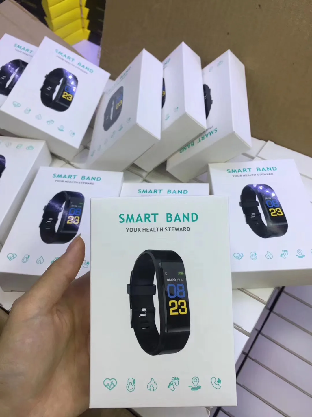 Update Id115 Plus Smart Bracelet Color Screen Smart Band Heart Rate ...