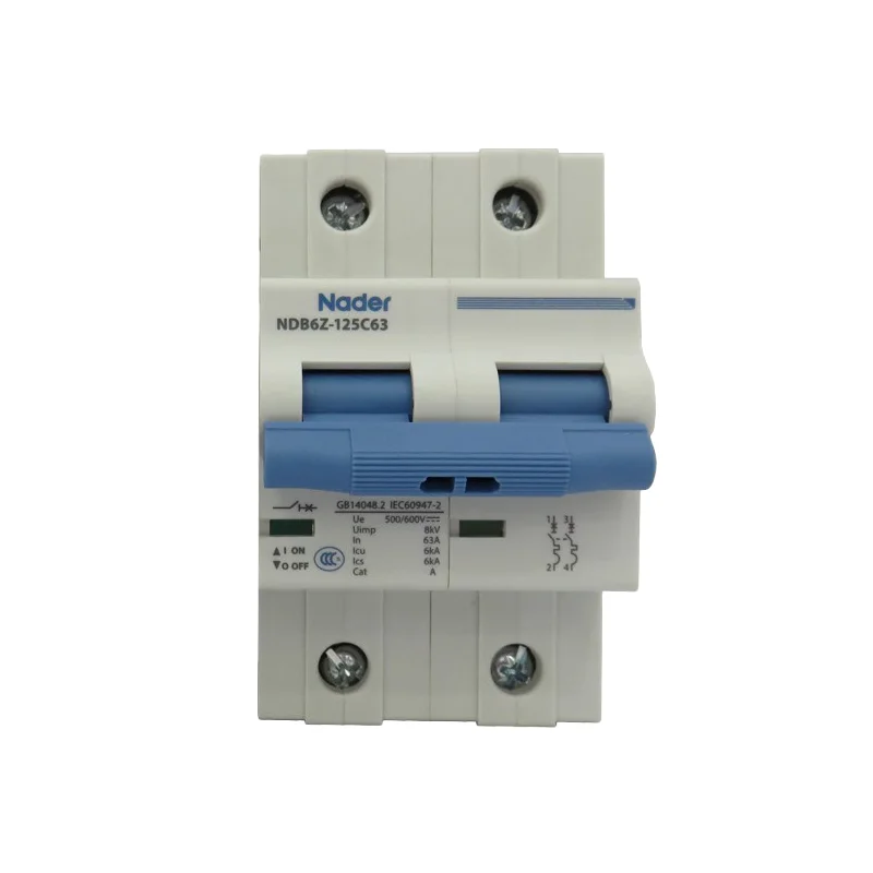 Nader Moulded Case Circuit Breaker Ndb6z-125 1p/2p/3p/4p Miniature ...