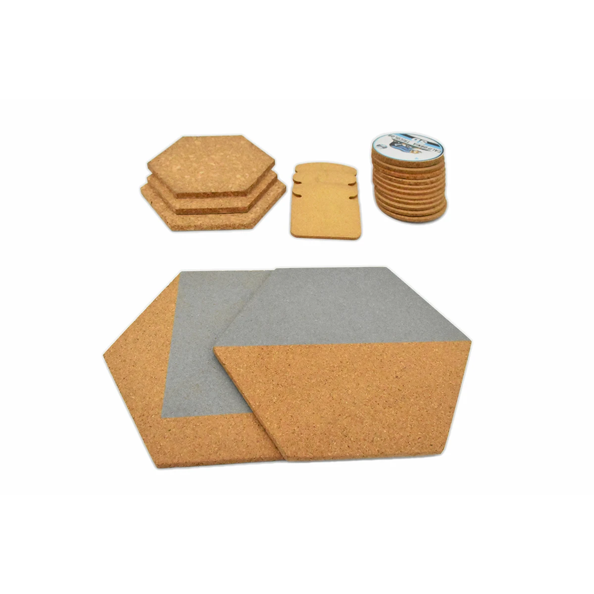 Natural Rounded Corners Cork Coasters Reusable Coasters For Sheatresistant Cold Drink Coaster