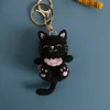 Black smiling cat