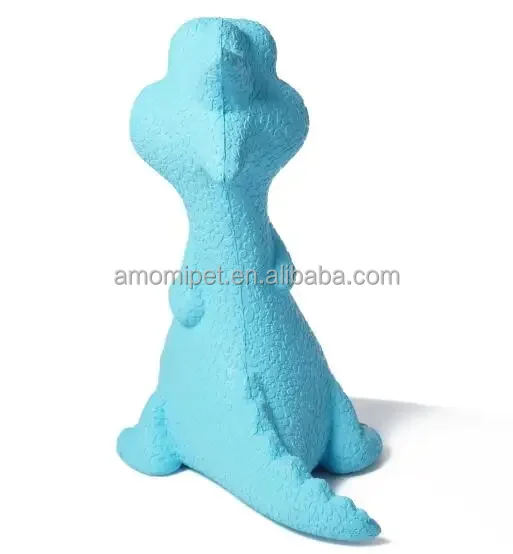 Dinosaur Shape Dog Squeak Toy Natural Rubber Dog Toys Teeth Cleaning