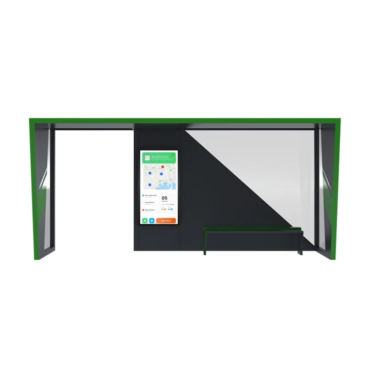 Современная автобусная остановка из нержавеющей стали рекламная цена