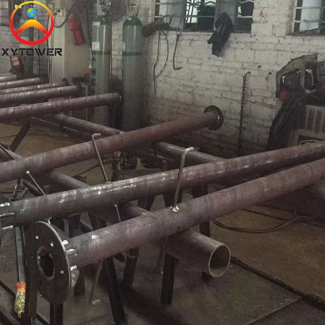 5G Cell Signal Single Pipe Telecommunication Rooftop Pole