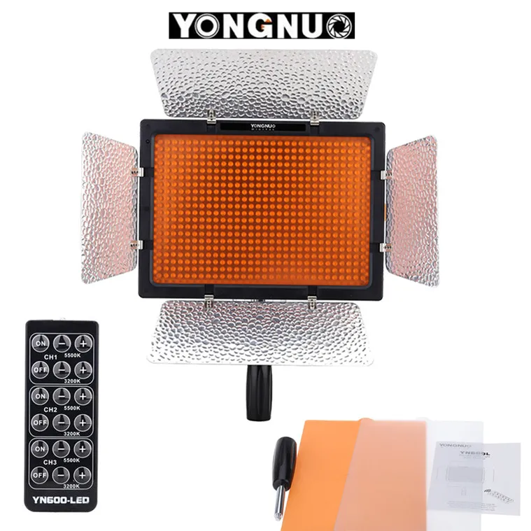 YONGNUO YN-900 YN900 パネル LED ビデオライト 3200-5600K バイカラー