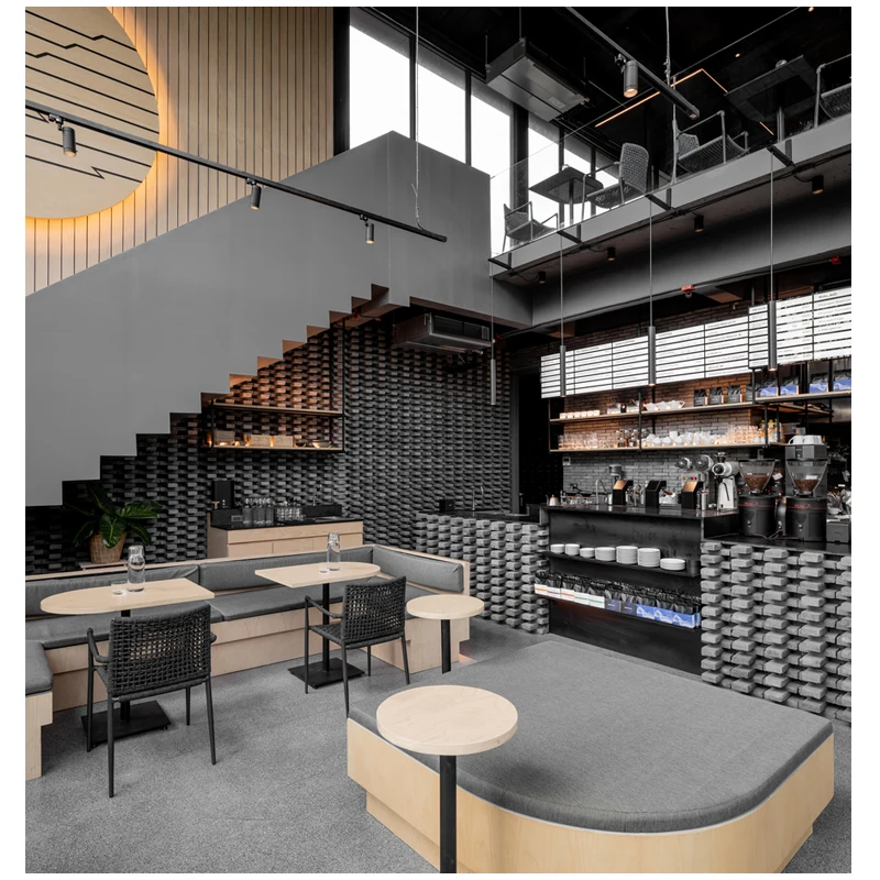 LUX Customized European Cafe Store Decoration Ideas Modern Coffee Shop Interiors Design for Retail