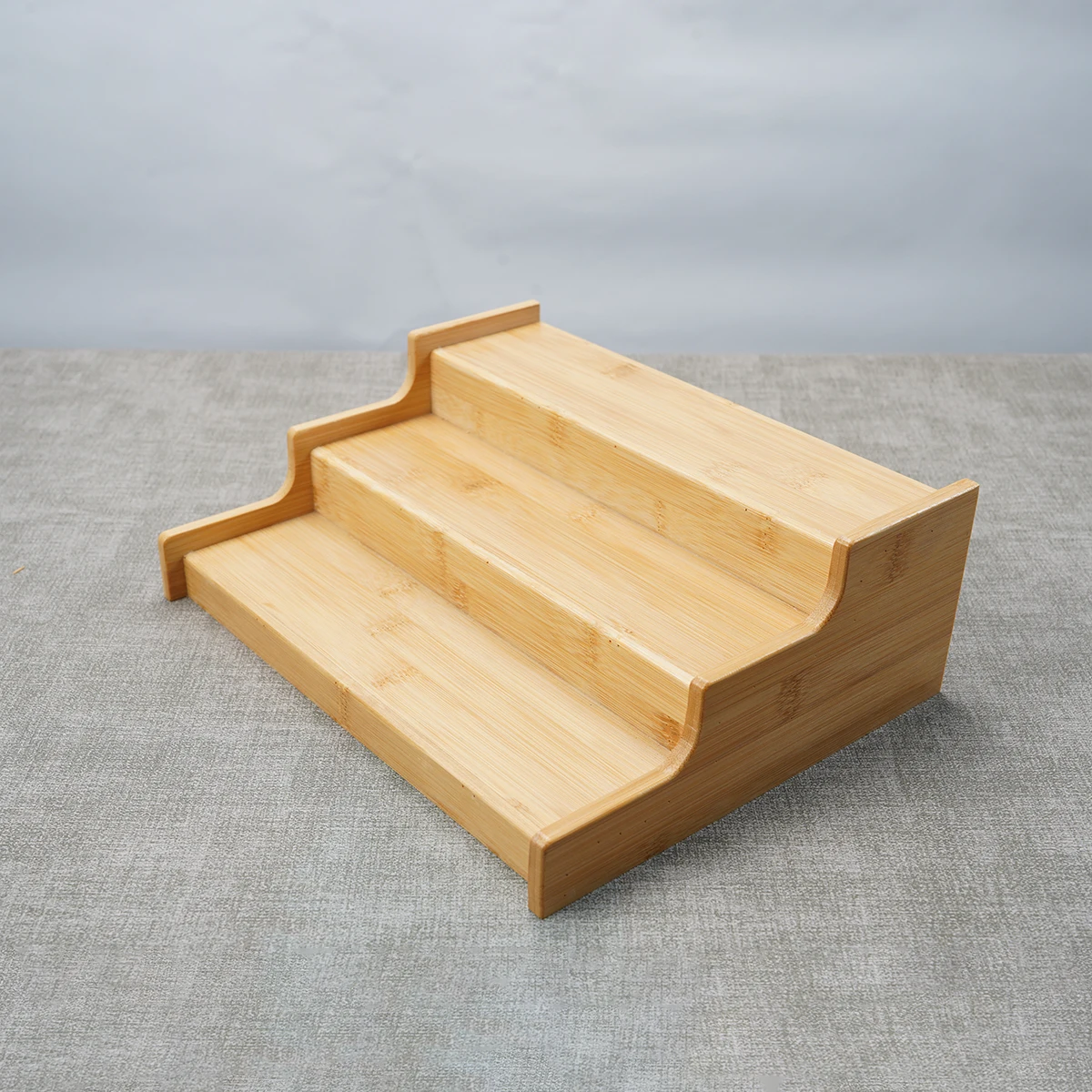 Kitchen Bamboo Spice Jar Rack Cabinet Organizer 3 Tier Bamboo Display ...