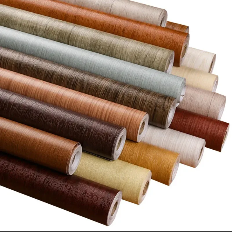 Самоклеящаяся декоративная традиционная кухня дешевая для ПВХ древесная пленка мебель с деревянным узором