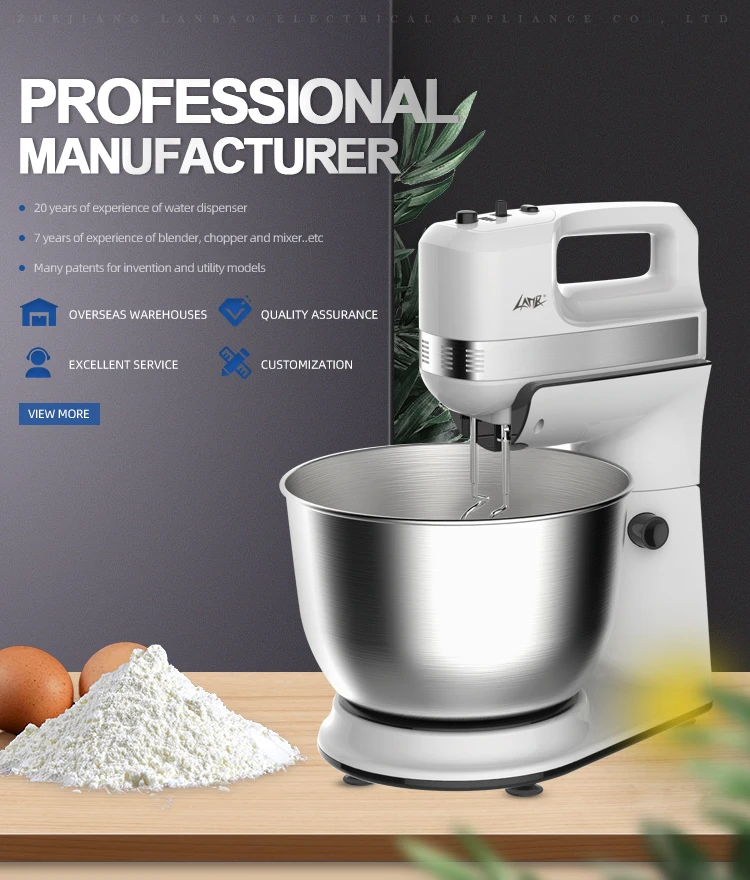 5 Speeds 300w Dough Hook/mixer Bowl Kitchen Machine Robot Multifunction