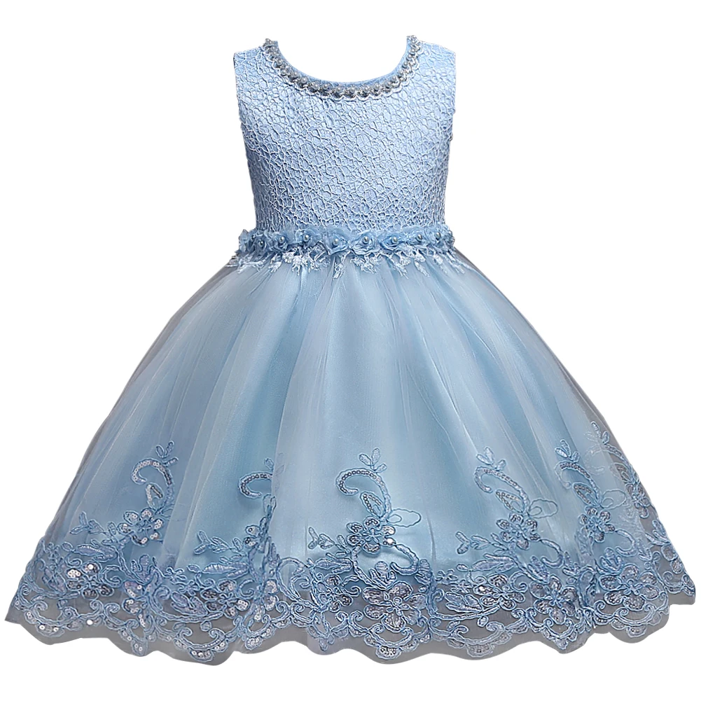 Western Style Rose Patterns Dress Child Girl Soft Mesh Cute Girl Party  Dresses Pink Kid Birthday Dresses for 10 Years Old