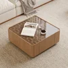 Natural Walnut + MDF+glass + Classic + Modern