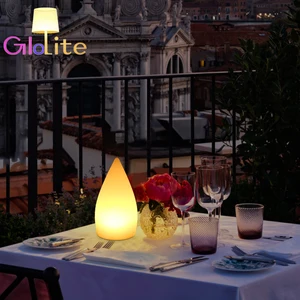 Golite LED Table Lamp for Restaurant Bedroom Hotel Bar Square Decorative Lamp with Plastic Body Remote Control AC Power Supply
