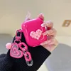 Pink plaid heart fuchsia case