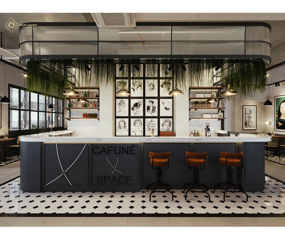 2022 Modern Restaurant Bar Counter Design Restaurant Furnitures Wooden