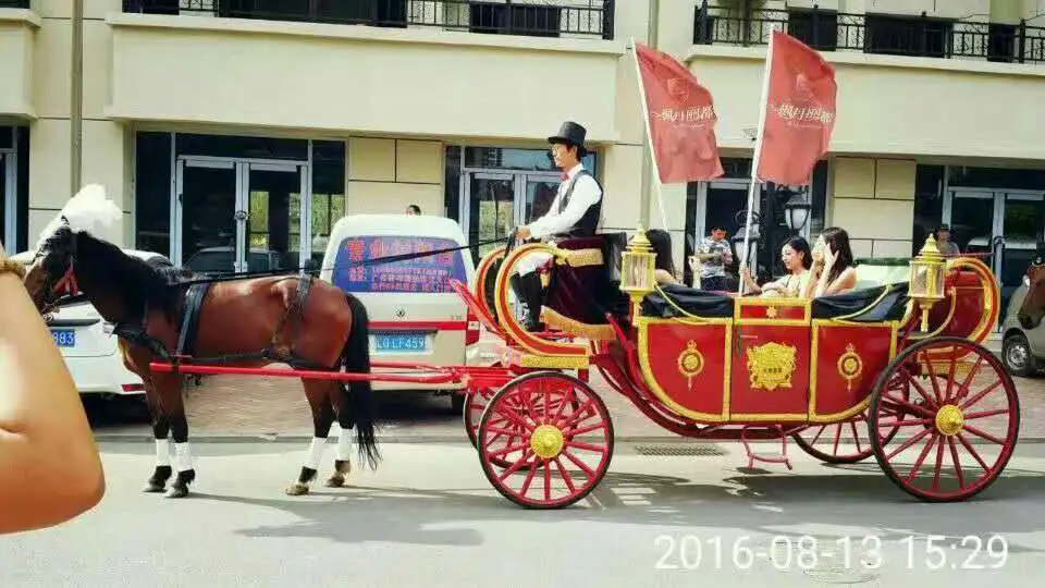 Special Transportation Royal Horse-drawn Carriage/Toursim Horse Wagon/four  Wheels Wedding Horse Buggy