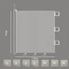 110*95cm regular white-pet retractable door rail