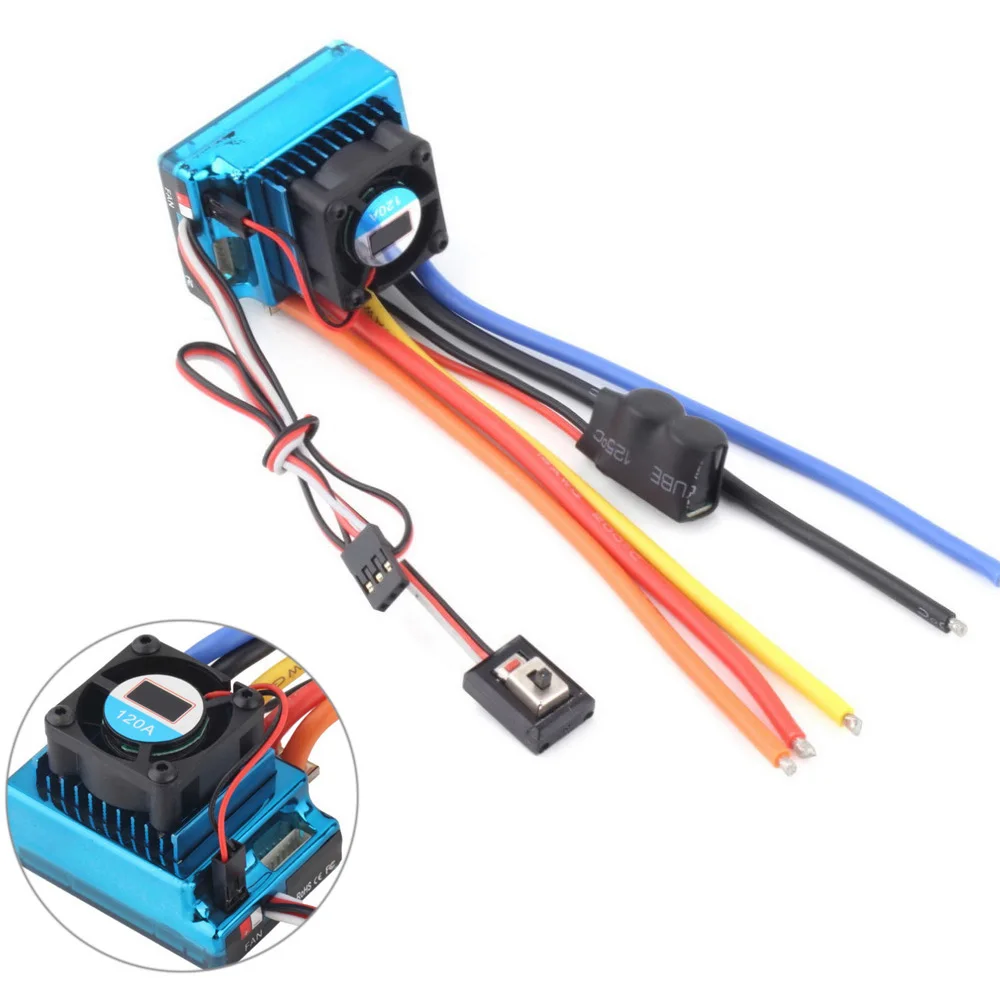 60A/ 120A Sensored Brushless ESC Electronic Speed Controller for 1/10 RC Car