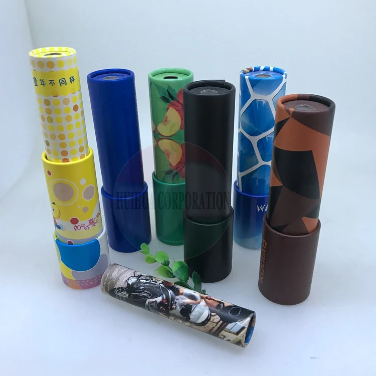 Упаковочная трубка на заказ, круглая бумага, картонная игрушка, калейдоскоп