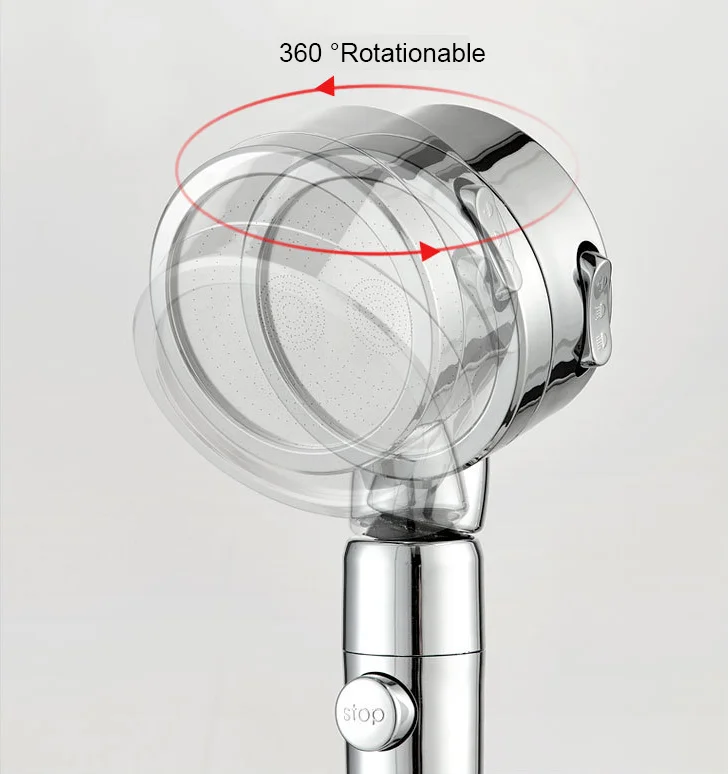 High Pressure Shower Head - Powerful Spray with Pause Switch