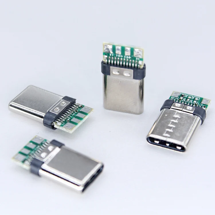 Заводская цена 2 шт./5 шт. 24 штырька Тип C Usb 3,1 Штекерный разъем серии 24Pin Usb-C Штекерный разъем