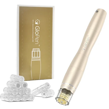 New Rechargeable GloPen Microneedling Pen Serum Applicator Delivery Derma Hydration