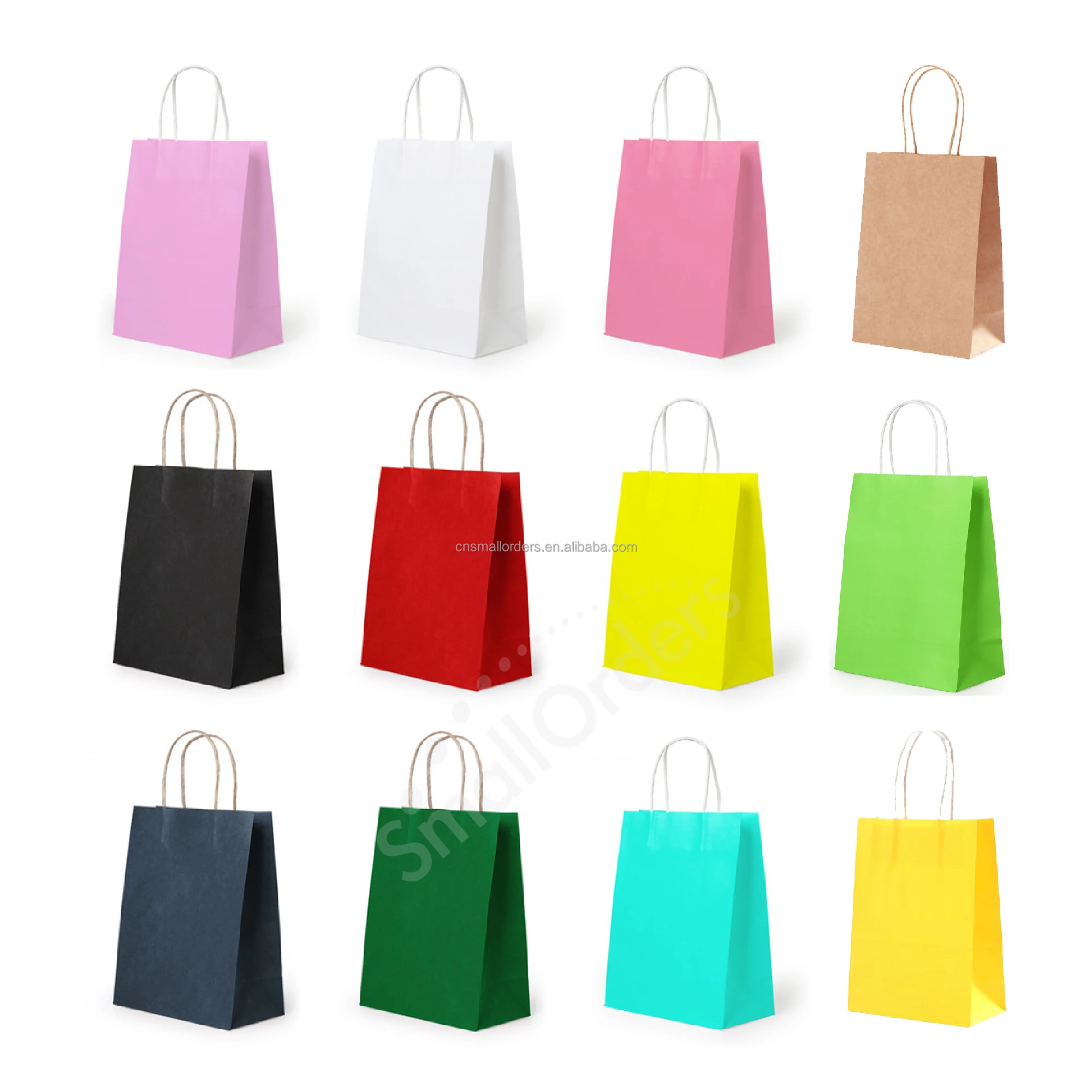 Cheap logo print promotional paper bags