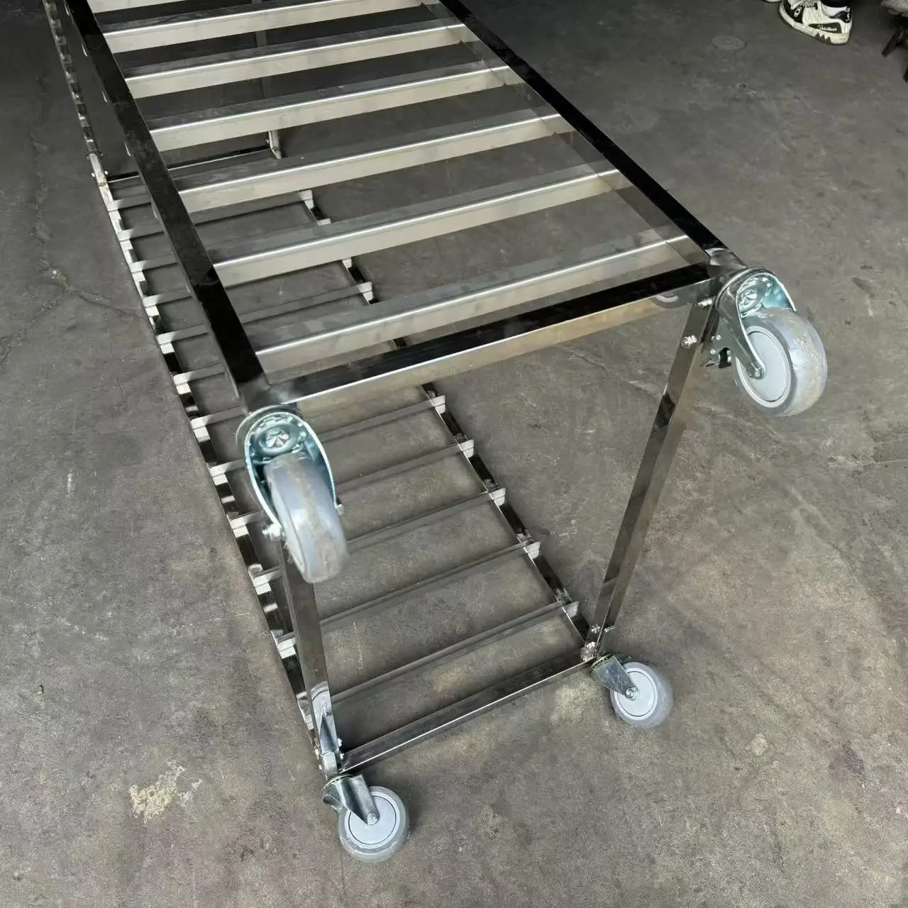 Stainless Steel Tray Rack Trolley Food Drying Box Tray Rack Trolley for ...