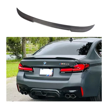 CS Style Wet Carbon Fiber Rear Spoiler Trunk Wing for BMW 5 Series G30 M5 F90 Single Dry Carbon Fiber Spoiler Forge Customizable