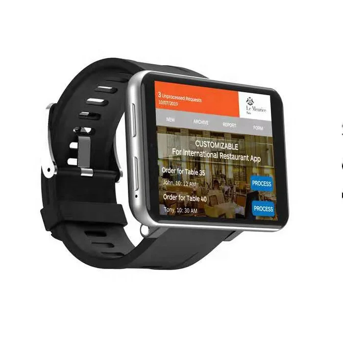 Jam Tangan Pintar DM100, Arloji Cerdas Layar Besar IPS Inci 32GB  dengan Kamera Mendukung Android IOS