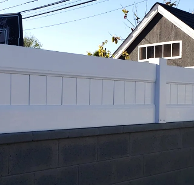 Rot-Proof Easy Assembly 2 Feet High White Vinyl Privacy Fence Wall Topper