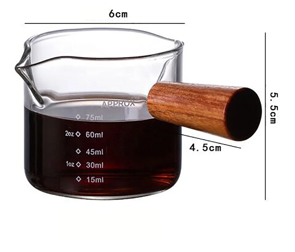 BCnmviku Measuring Cup Shot Glass 4 Ounce/120ML Liquid Heavy High