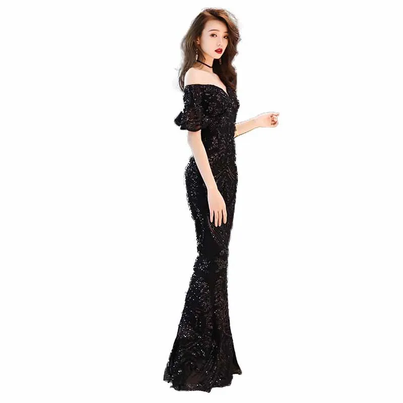 black lace sparkle dress