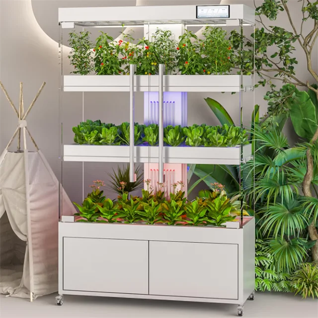 Customized Screen-printed Tempered Glass Panels for Planting and Displaying Hydroponic Cabinets