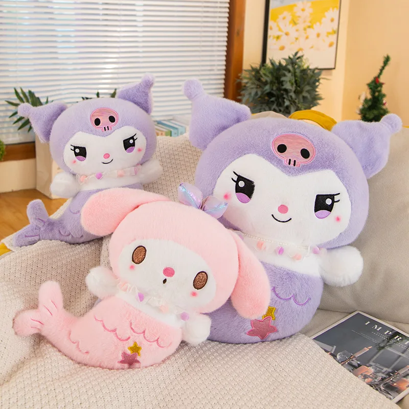 Linda Cartoon Mermaid Kuromi My Melody Girl Plush Toys Sanrioes ...