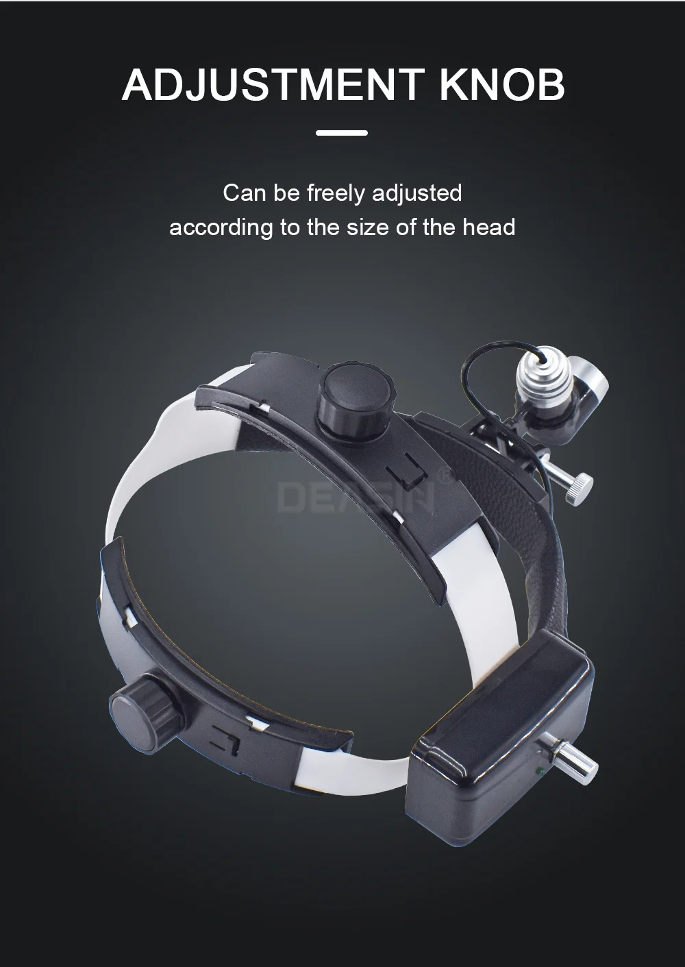 Lampe Frontale LED Bleue Pour Dentiste - Compatible Loupes Chirurgicales - Lumière Focalisée