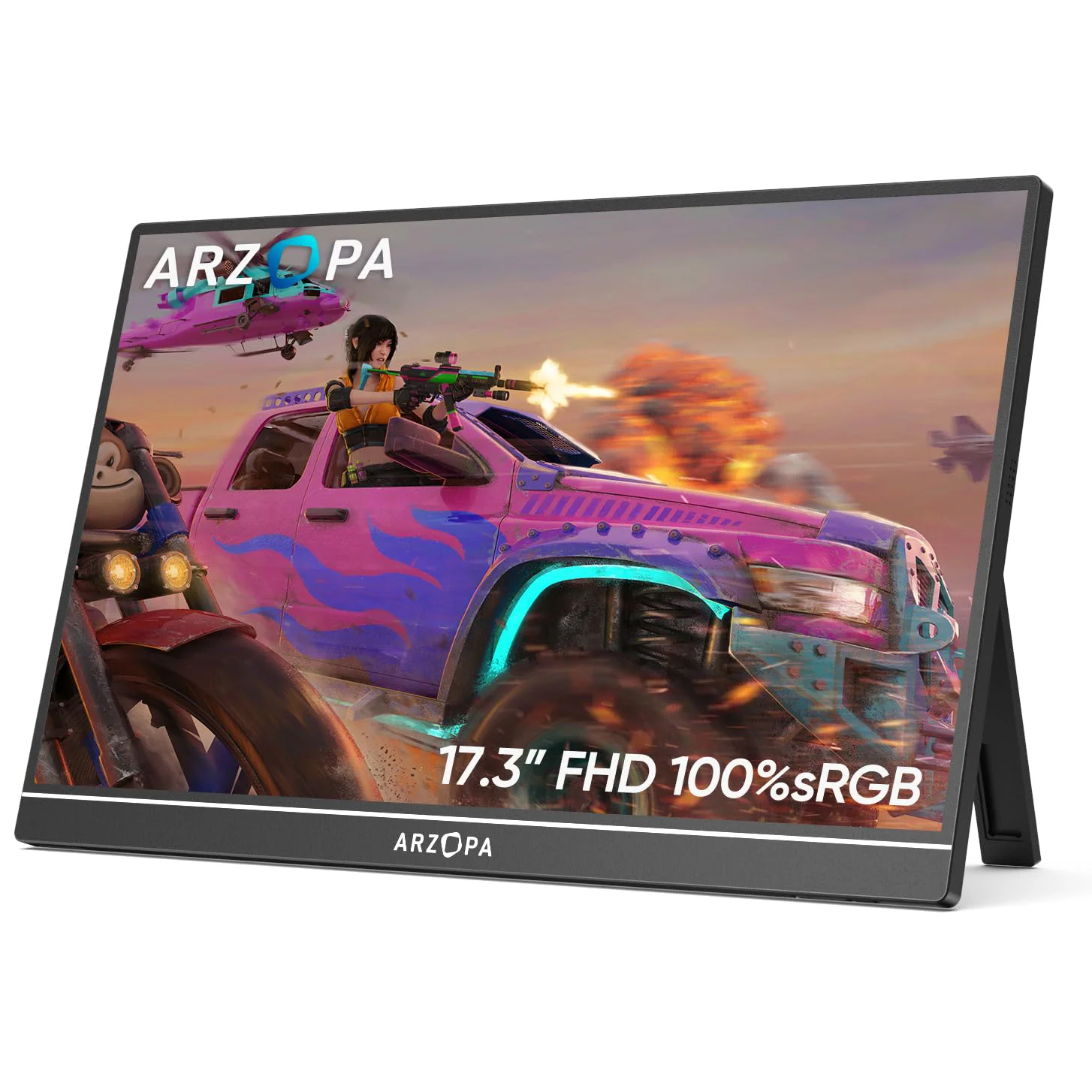 Arzopa17.3インチ60HZ1080PFHDポータブルモニターラップトップ
