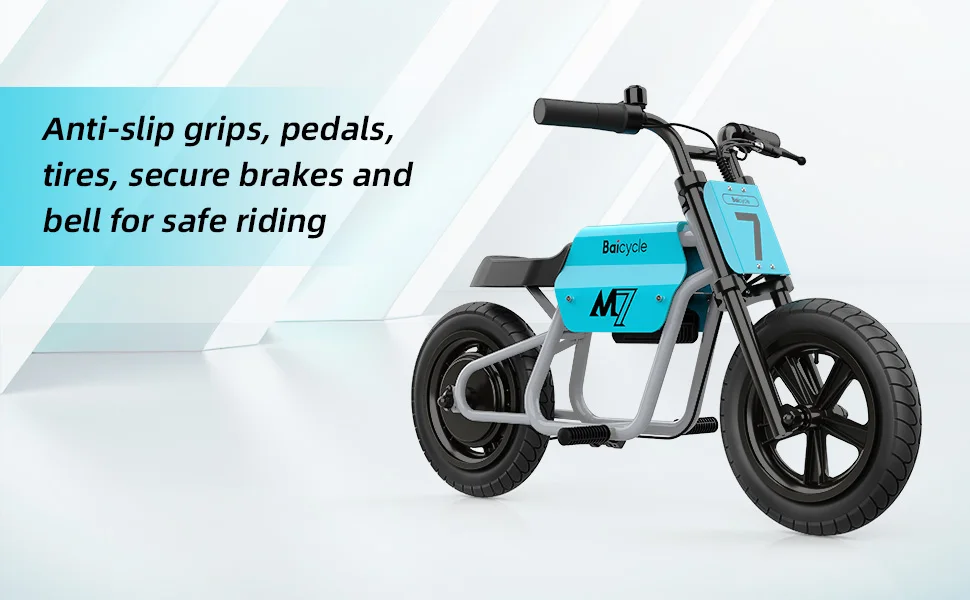 Hot Selling 150W Electric E Bike 12 Inch Tires Kids Electric Bike Single Speed EBike with Rear Drum Braking System