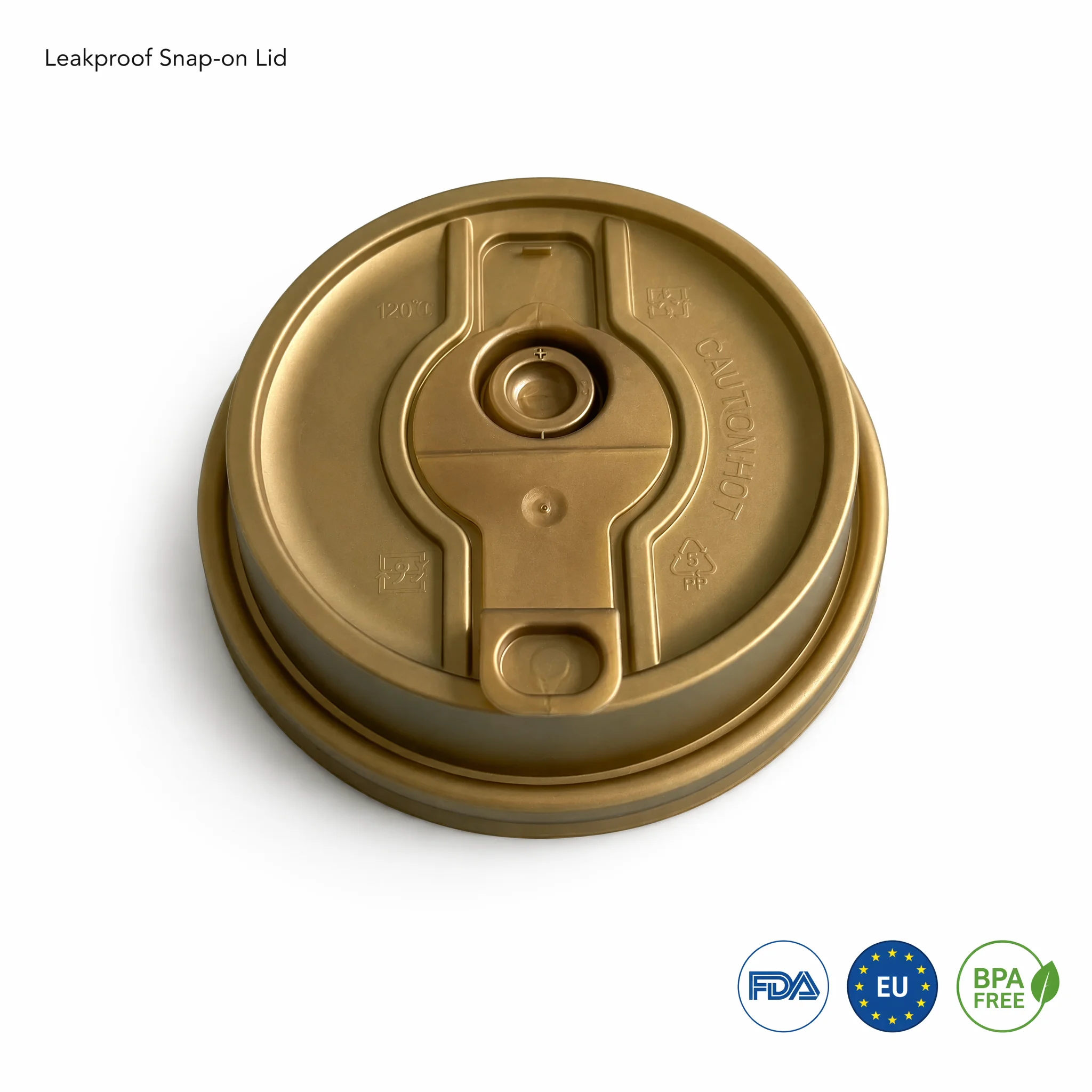 Custom Logo Disposable Leakproof Injection PP Cup Lid 90mm Hot Cold Drink Takeaway Coffee Tea Plasti