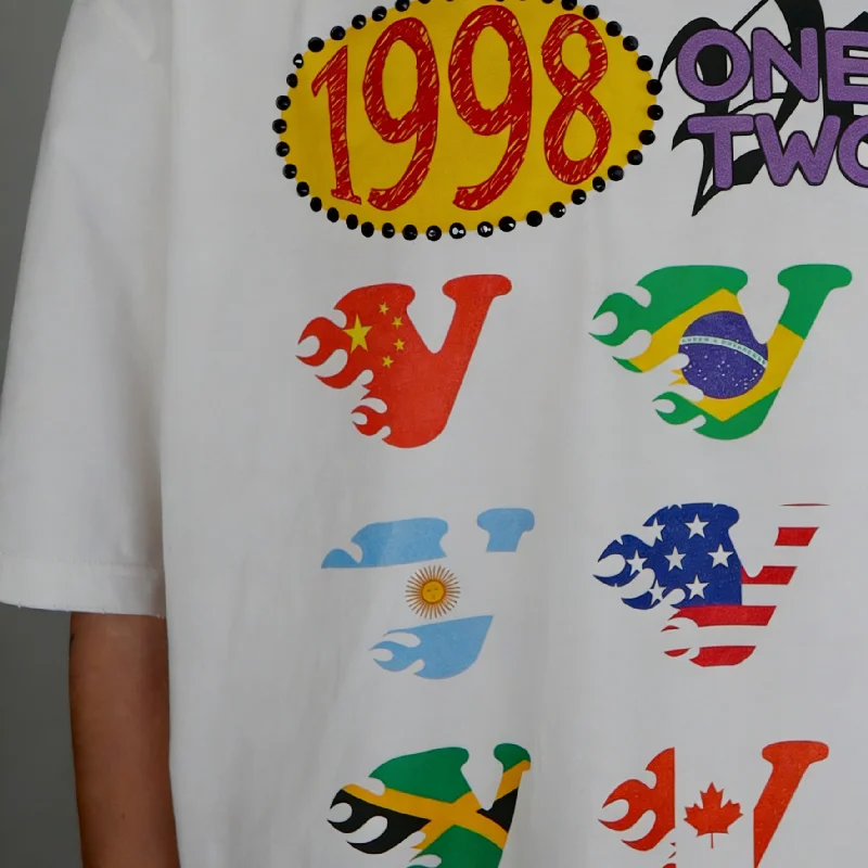 Salati High Street Oversized Fit Heavy Weight Cotton Unisex T-shirt Custom Screen Print Men White Short Sleeve Graphic t Shirts gallery 4