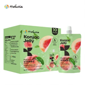 Sugar Free Snacks Zero Fat No Perservatives Non-GMO   Low Calorie Vegan Friendly  Shirataki Peach Jelly