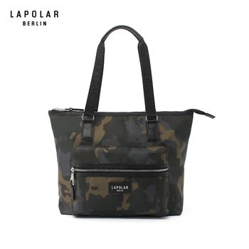 LAPOLAR Factory Price Brand 100% Quality Tote Bags Camouflage Nylon+Fiber Handbags for Travel Men Luxury