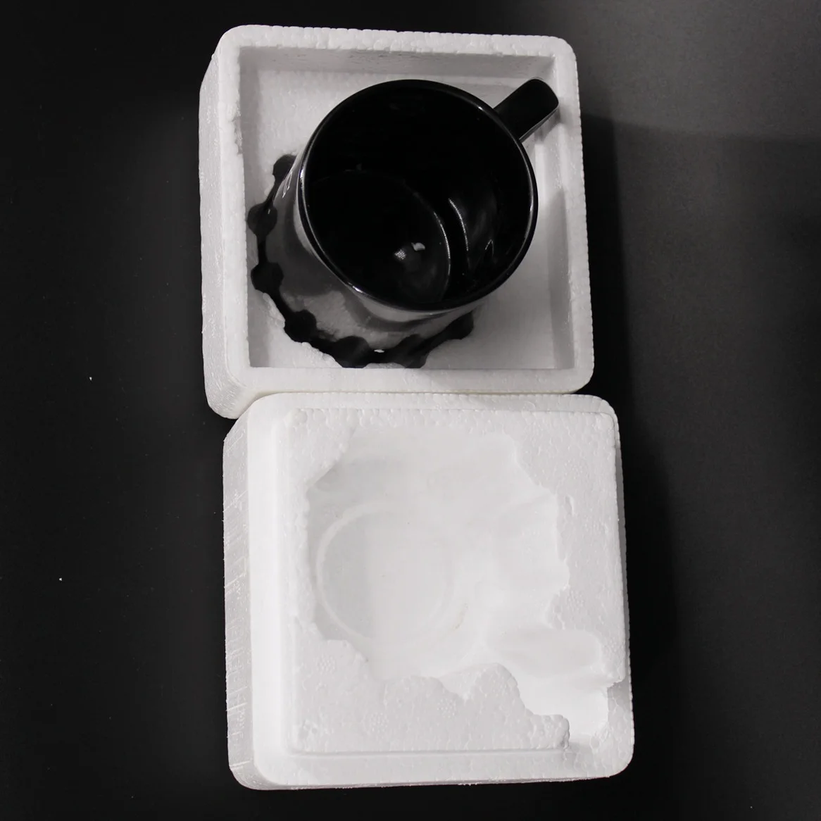 Polystyrene Foam Insert with Cardboard Mug Packages Mug Mailer for Sale