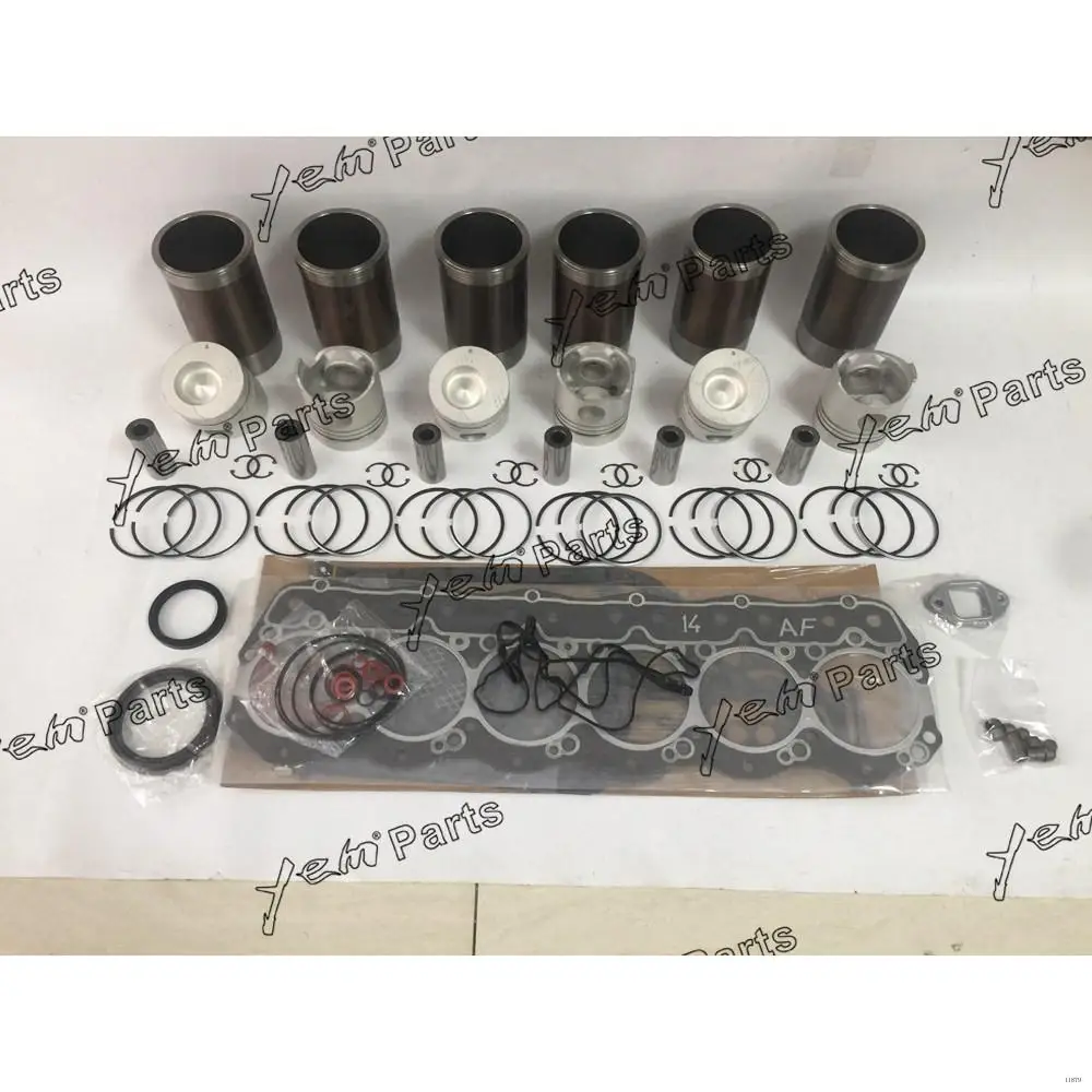 Original Quality Rebuild Kit With Liner Piston Rings Full Gasket Kit For Mitsubishi 6D14 Diesel Tractor Motor Engine