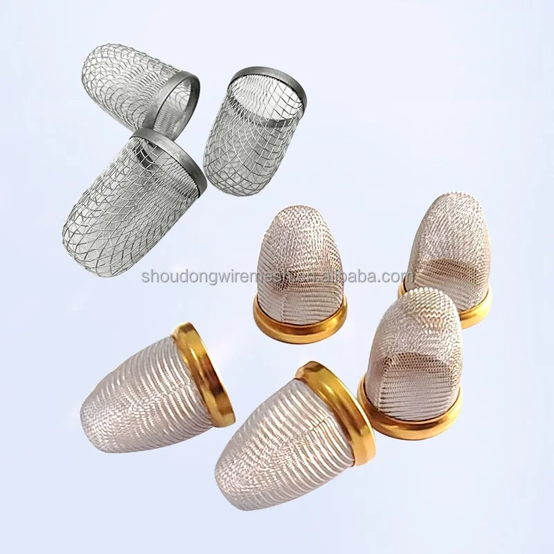 Brass Ring Filter Element Fuel Injector Micro Basket Filter Miniature Copper Wrapped Edge Filter Screen