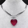 Silver Red Heart