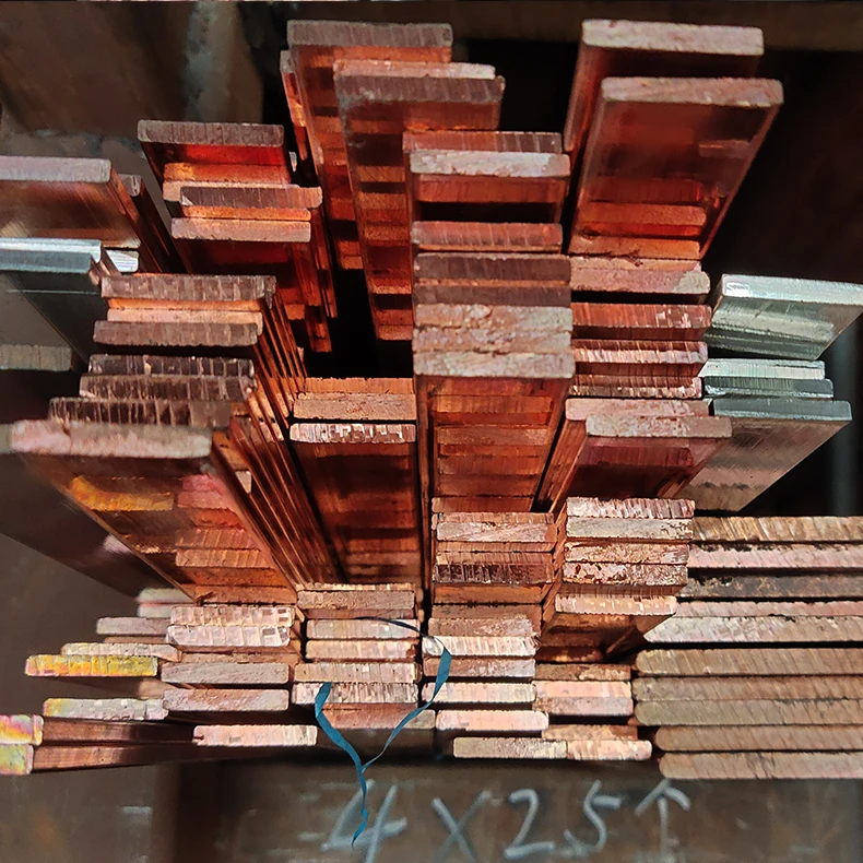 Copper Flat Bars C12200 C18980 C15715 Edge Closing 99.9 Copper Flat Rod