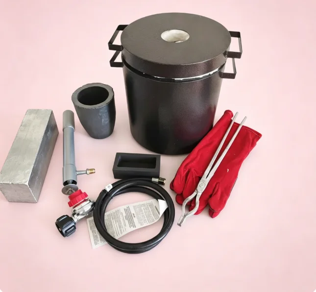 TEBAK Commercial Metal Melting Furnace 6kg 10kg 12kg | Portable Oven for Gold Silver Copper Aluminum Jewelry Making