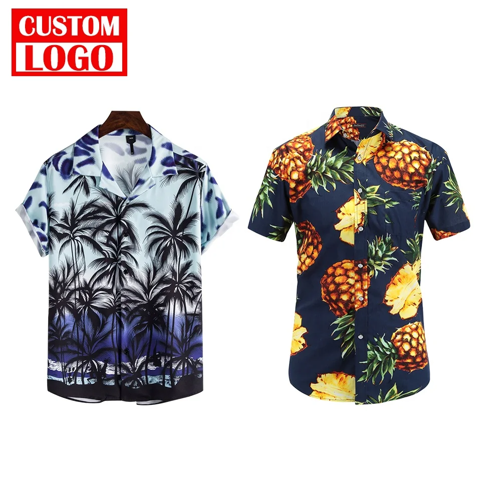 Source Customized Printing Wholesale Oversized Hawaiian Shirt For