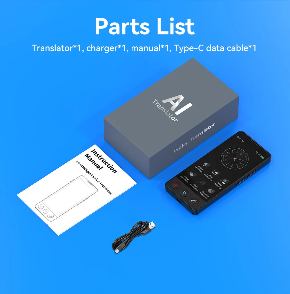VORMOR A20 Chatgpt Voice Translator - Real-Time AI Language Support